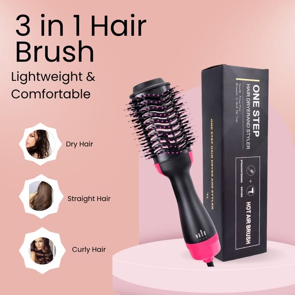 One Step Hot Air Brush (Dryer + Styler)