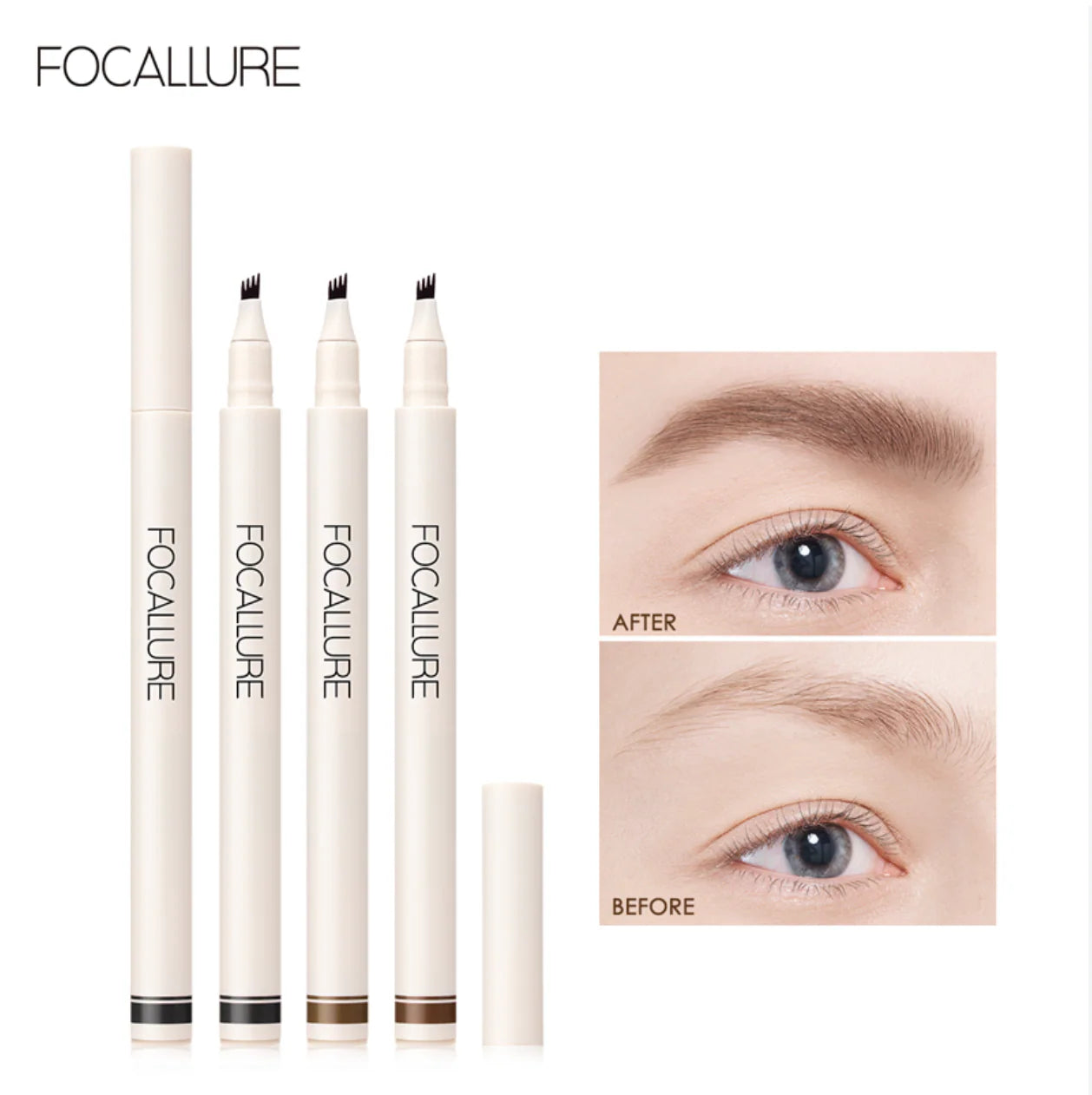 FOCALLURE - Tinted brow Ink Pen #1 DARK GREY
